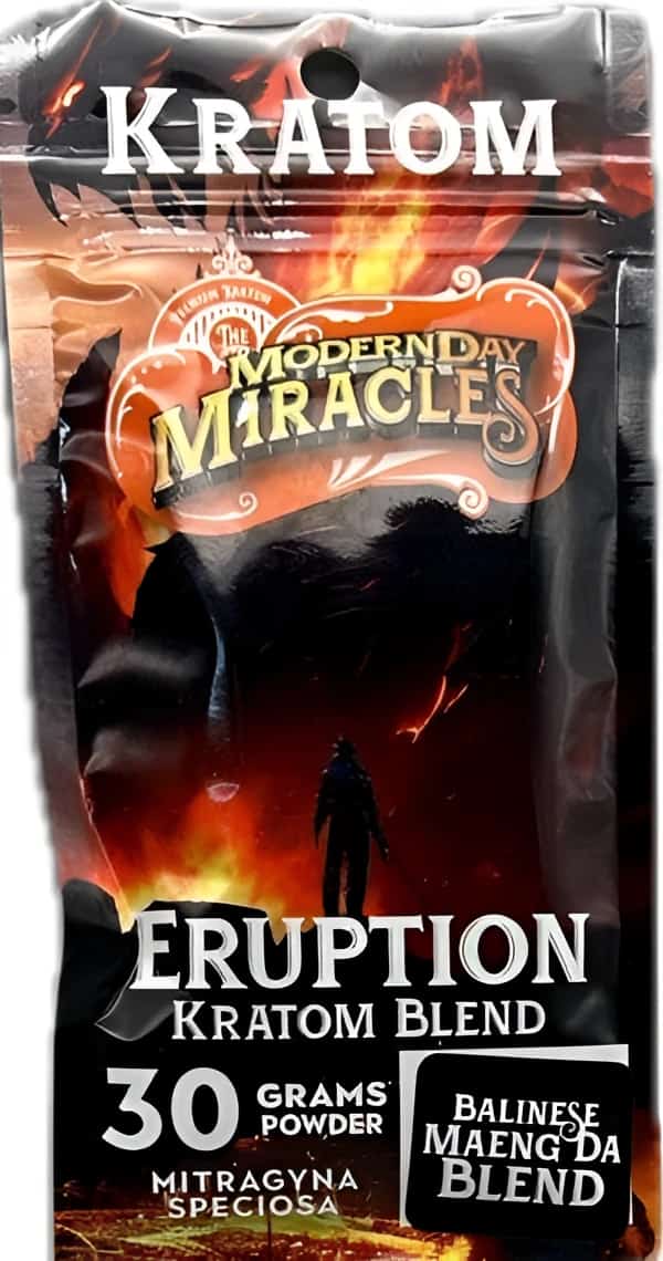 Modern Day Miracles Space Blends-Eruption Maeng Da Kratom Bali Blend 30 Gram Powder - Smoke Shop Wholesale. Done Right.