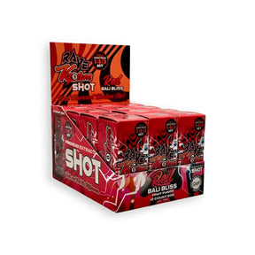RAVE RED BALI BLISS SHOT FRUIT PUNCH FLAVORED 140 MG MIT 15 ML 12 CT DISPLAY - Smoke Shop Wholesale. Done Right.