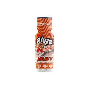 RAVE TARGET SHOT HEAVY STRAWBERRY MANGO FLAVORED 150 MG MIT / 25 MG KANNA / 80 MG GABA 2 OZ 12 CT DISPLAY - Smoke Shop Wholesale. Done