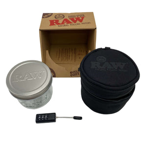 RAW 10 OZ MASON JAR IN SMELL IN LOCKING CASE - Smoke Shop Wholesale. Done Right.