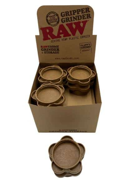 RAW 3 PC HEMP PLASTIC FLUFFY GRIND GRIPPER GRINDER 8 CT DISPLAY - Smoke Shop Wholesale. Done Right.