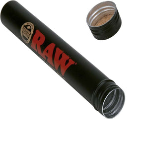 RAW BLACK ALUMINUM STORAGE TUBE - Smoke Shop Wholesale. Done Right.