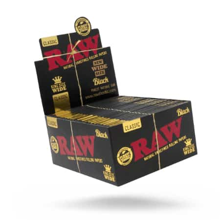 RAW Black Classic King Size Wide papers 50 Ct Box - Smoke Shop Wholesale. Done Right.