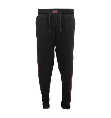 Raw Black Sweat Pants w/ Red Side Logo 2X-Large - Smoke Shop Wholesale. Done Right.