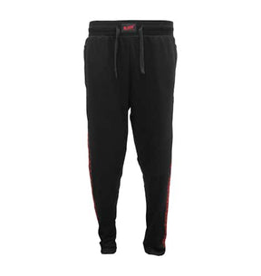 Raw Black Sweat Pants w/ Red Side Logo Medium - Smoke Shop Wholesale. Done Right.