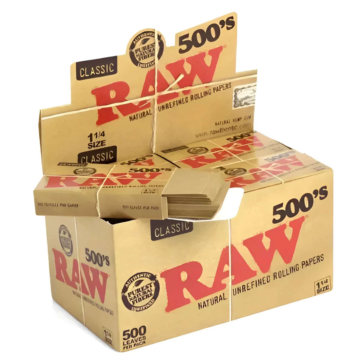 RAW Classic Creaseless 1 1/4 500’s 20ct - Smoke Shop Wholesale. Done Right.