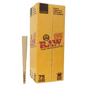 RAW CLASSIC KING SIZE CONES- 75 CT BOX - Smoke Shop Wholesale. Done Right.