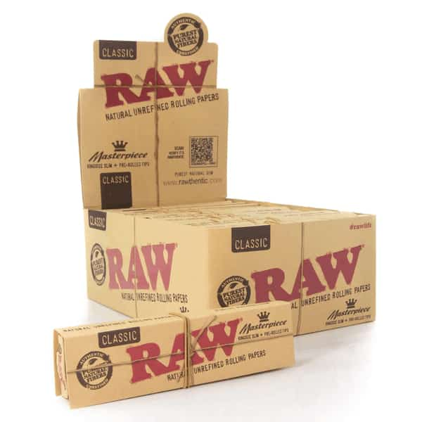 RAW Classic Masterpiece Kingsize Slim + Tips - Smoke Shop Wholesale. Done Right.