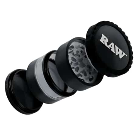 RAW G LIFE CLEAR VIEW GRINDER BLACK - Smoke Shop Wholesale. Done Right.