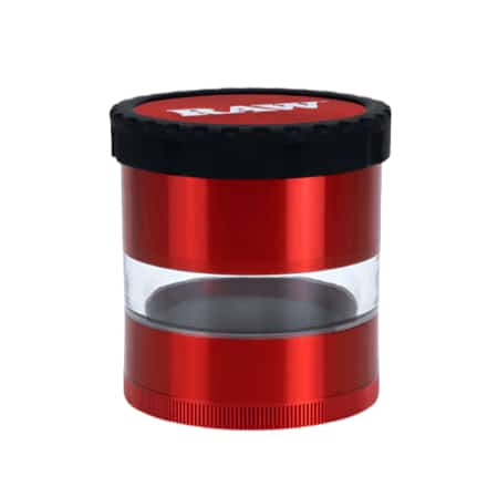 RAW G LIFE CLEAR VIEW GRINDER RED - Smoke Shop Wholesale. Done Right.