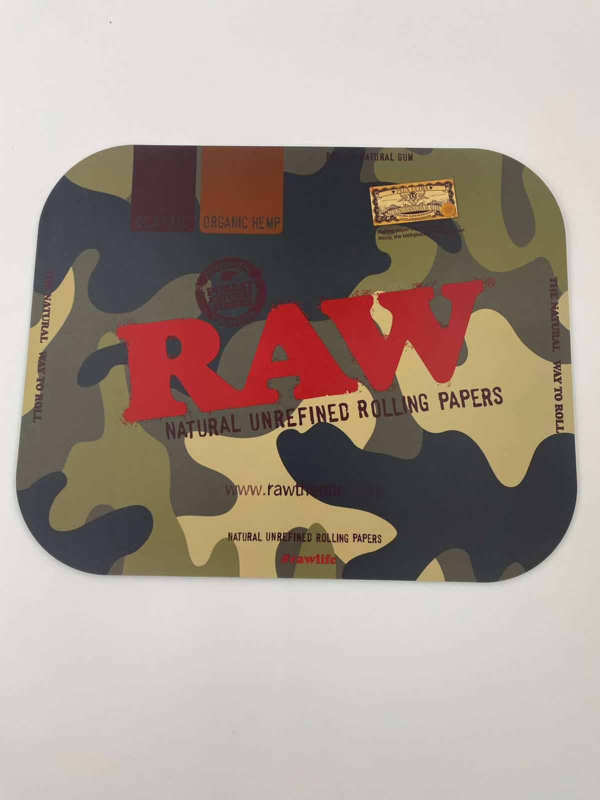 RAW LARGE CAMO MAGNETIC TRAY COVER - Smoke Shop Wholesale. Done Right.