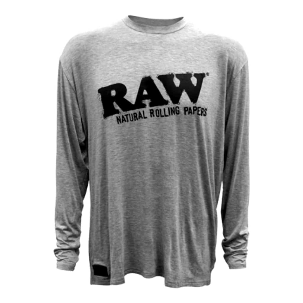 RAW Long Sleeve Heather Grey T-Shirt - Smoke Shop Wholesale. Done Right.