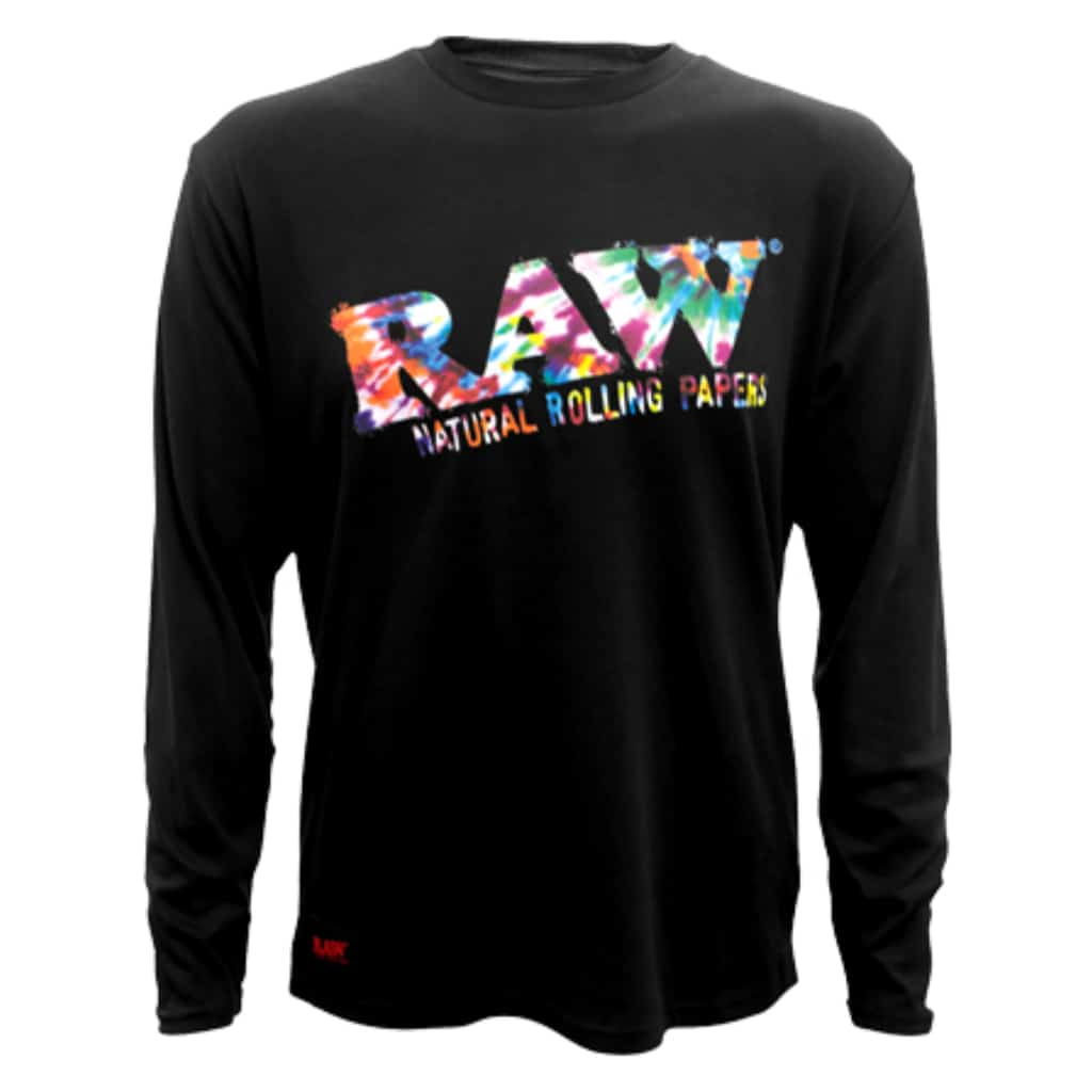 RAW Long Sleeve Tie-Dye Logo - Smoke Shop Wholesale. Done Right.