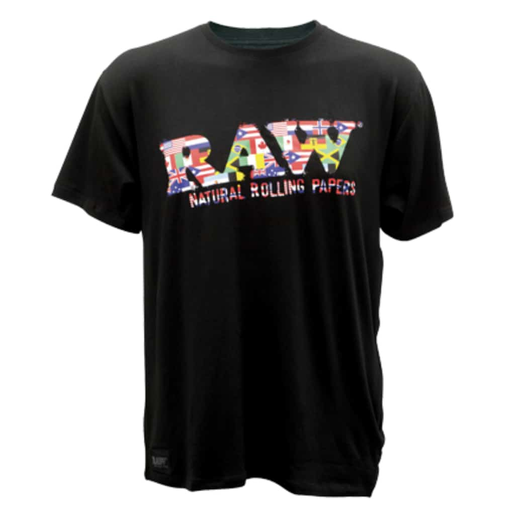 RAW Multi Flag Logo Shirt - Smoke Shop Wholesale. Done Right.