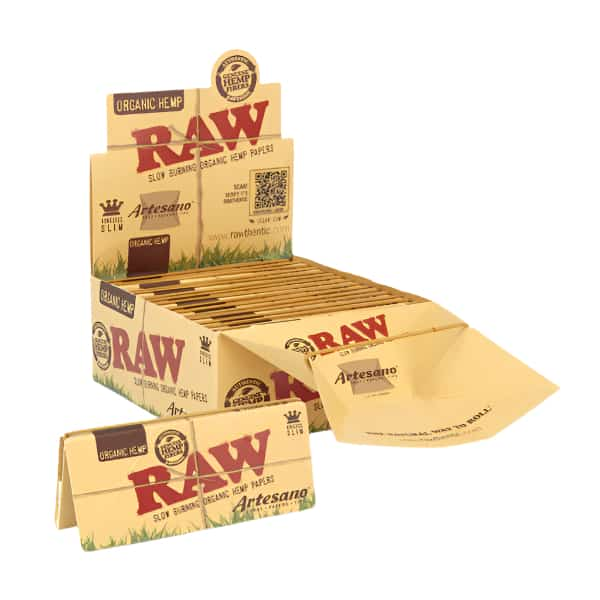 RAW Organic Artesano King Size Slim Papers 15 CT Box - Smoke Shop Wholesale. Done Right.