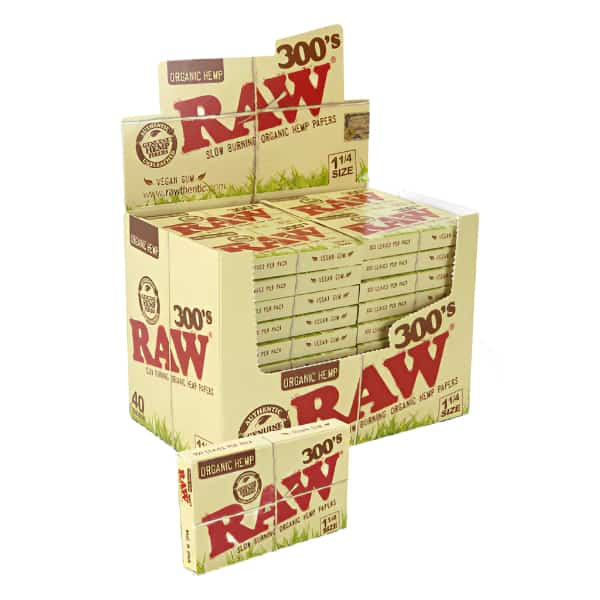 RAW Organic Hemp Creaseless 1¼ 300’s - Smoke Shop Wholesale. Done Right.