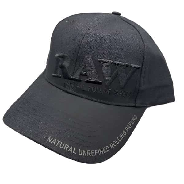 RAW POKER HAT BLACK ON BLACK CURVED BILL - Smoke Shop Wholesale. Done Right.