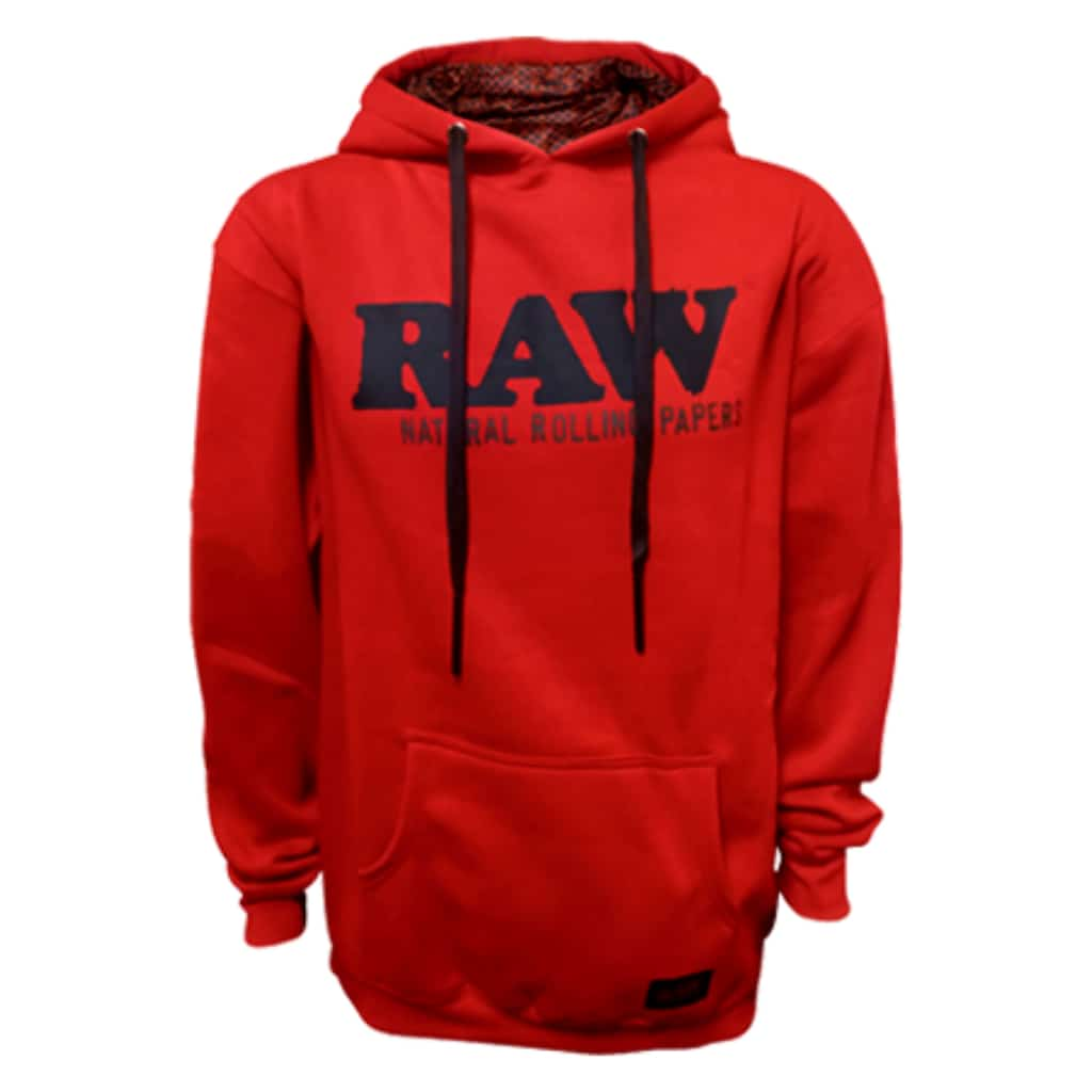 RAW Red Pullover Hoodie - Smoke Shop Wholesale. Done Right.