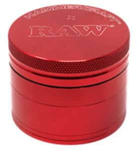 RAW X HAMMERCRAFT 4 PC 2’’ RED GRINDER - Smoke Shop Wholesale. Done Right.