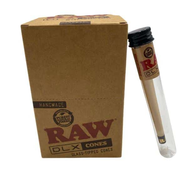 RAW X LUXE GLASS TIP KING SIZE CONE 12 CT DISPLAY - Smoke Shop Wholesale. Done Right.