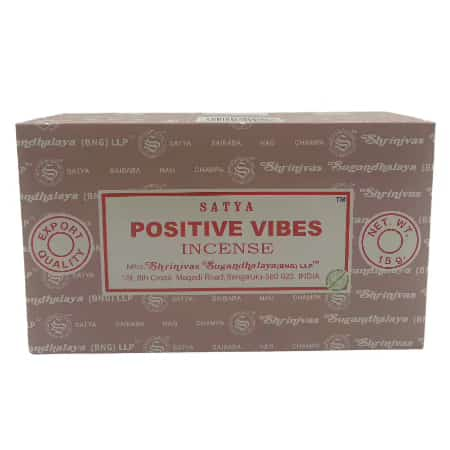 Satya 15g Positive Vibes Incense Sticks 12 ct Box - Smoke Shop Wholesale. Done Right.