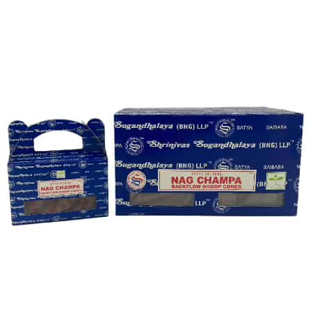 Satya Nag Champa Back Flow Cones Incense 6 CT - Smoke Shop Wholesale. Done Right.