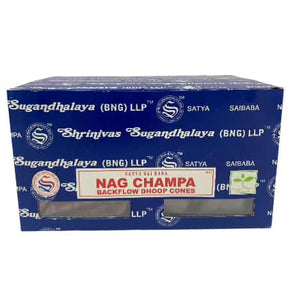 Satya Nag Champa Back Flow Cones Incense 6 CT - Smoke Shop Wholesale. Done Right.