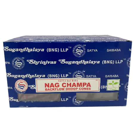 Satya Nag Champa Back Flow Cones Incense 6 CT - Smoke Shop Wholesale. Done Right.