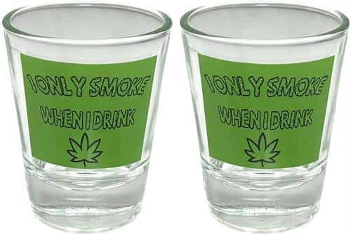 SHOT GLASS I ONLY SMOKE WHEN I DRINK 2 PIECE SET - Smoke Shop Wholesale. Done Right.