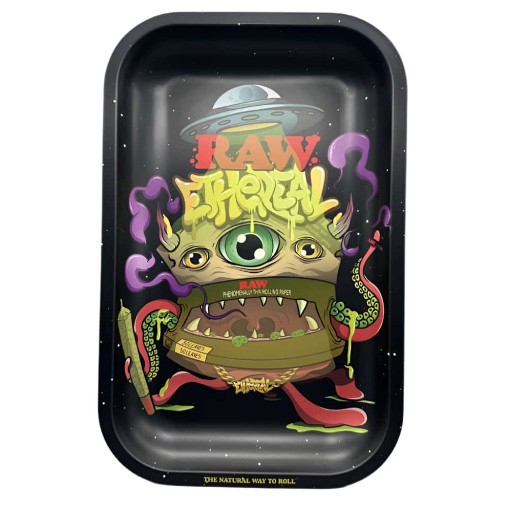 SMALL RAW ETHEREAL MONSTER ROLLING TRAY - Smoke Shop Wholesale. Done Right.