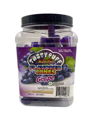 TASTY PUFF TASTY TIPS GRAPE 1 1/4 FLAVORED CONES 30 CT JAR 3 CONES PER PACK - Smoke Shop Wholesale. Done Right.