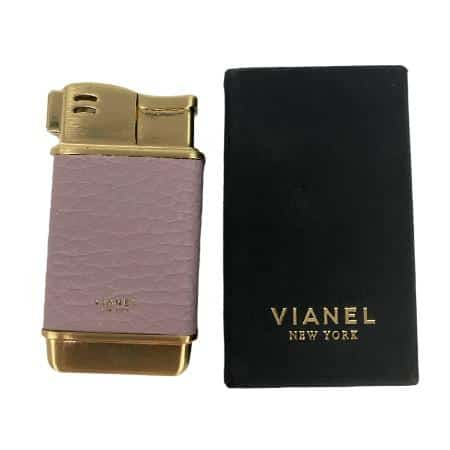 VIANEL LIGHTER WITH LAVENDER CALFSKIN WRAP *** CLOSEOUT*** - Smoke Shop Wholesale. Done Right.