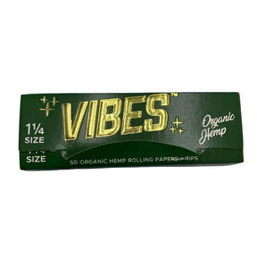 Vibes 1 1/4 With Tips Organic Hemp Rolling Paper 24 CT BOX - Smoke Shop Wholesale. Done Right.