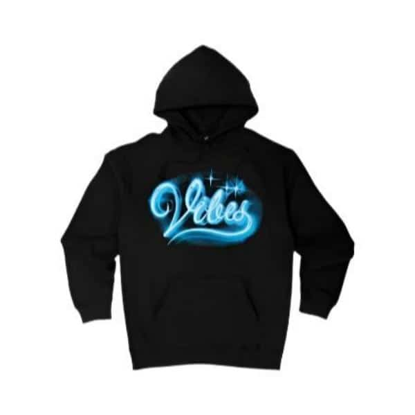 VIBES Black Air Up There Hoodie Small - Smoke Shop Wholesale. Done Right.