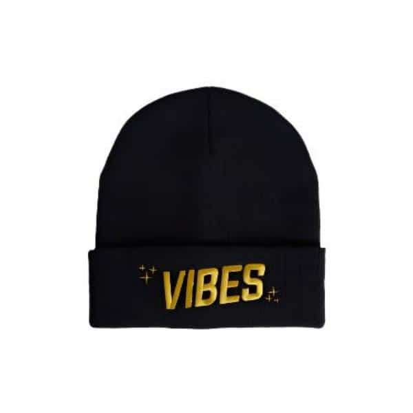 VIBES Black Beanie - Smoke Shop Wholesale. Done Right.