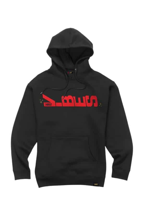 VIBES Black Sittin Sideways Hoodie Large - Smoke Shop Wholesale. Done Right.