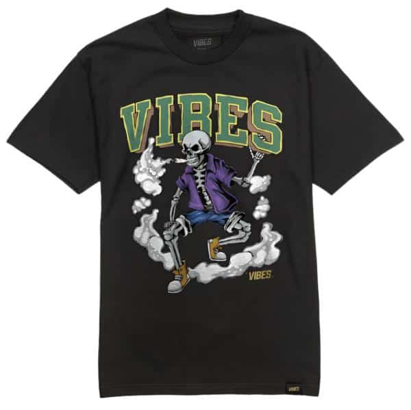 VIBES Black Skull & Cone T-Shirt 2X-Large - Smoke Shop Wholesale. Done Right.