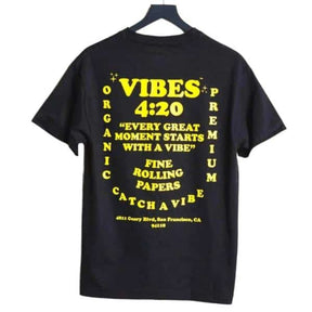 VIBES Black Starts With Vibe T-Shirt Medium - Smoke Shop Wholesale. Done Right.