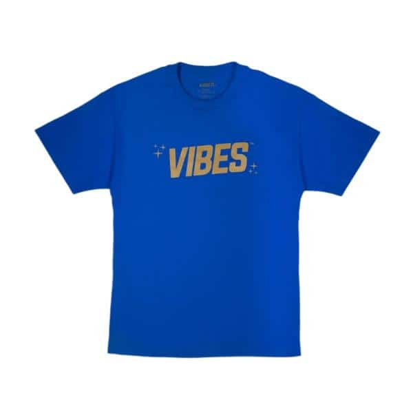 VIBES Blue With Gold Logo T-Shirt 3X-Large - Smoke Shop Wholesale. Done Right.