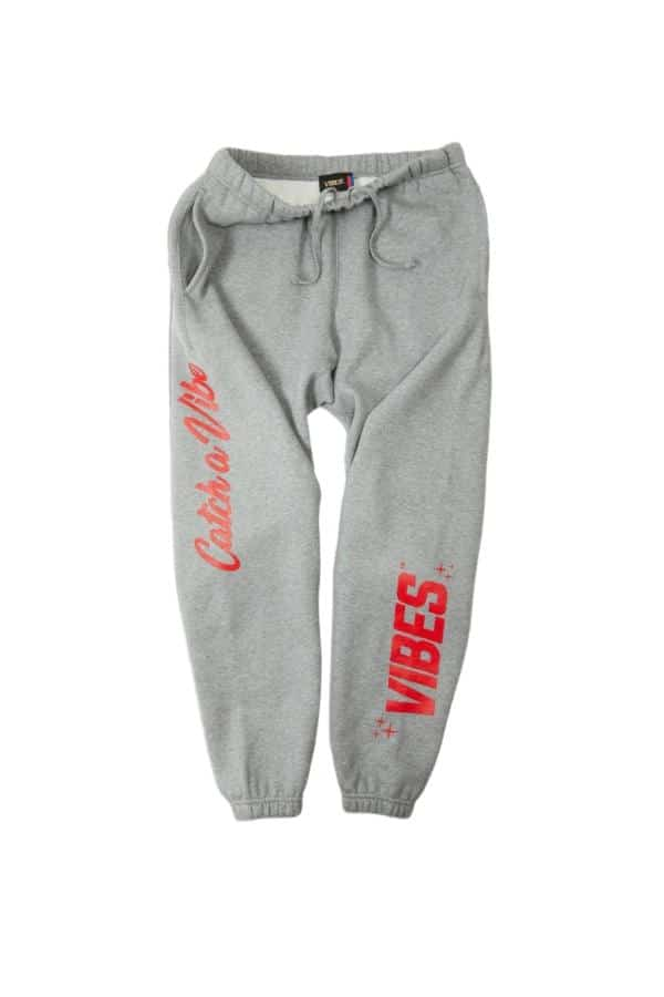 VIBES Gray Catch A Vibe Sweatpants Medium - Smoke Shop Wholesale. Done Right.