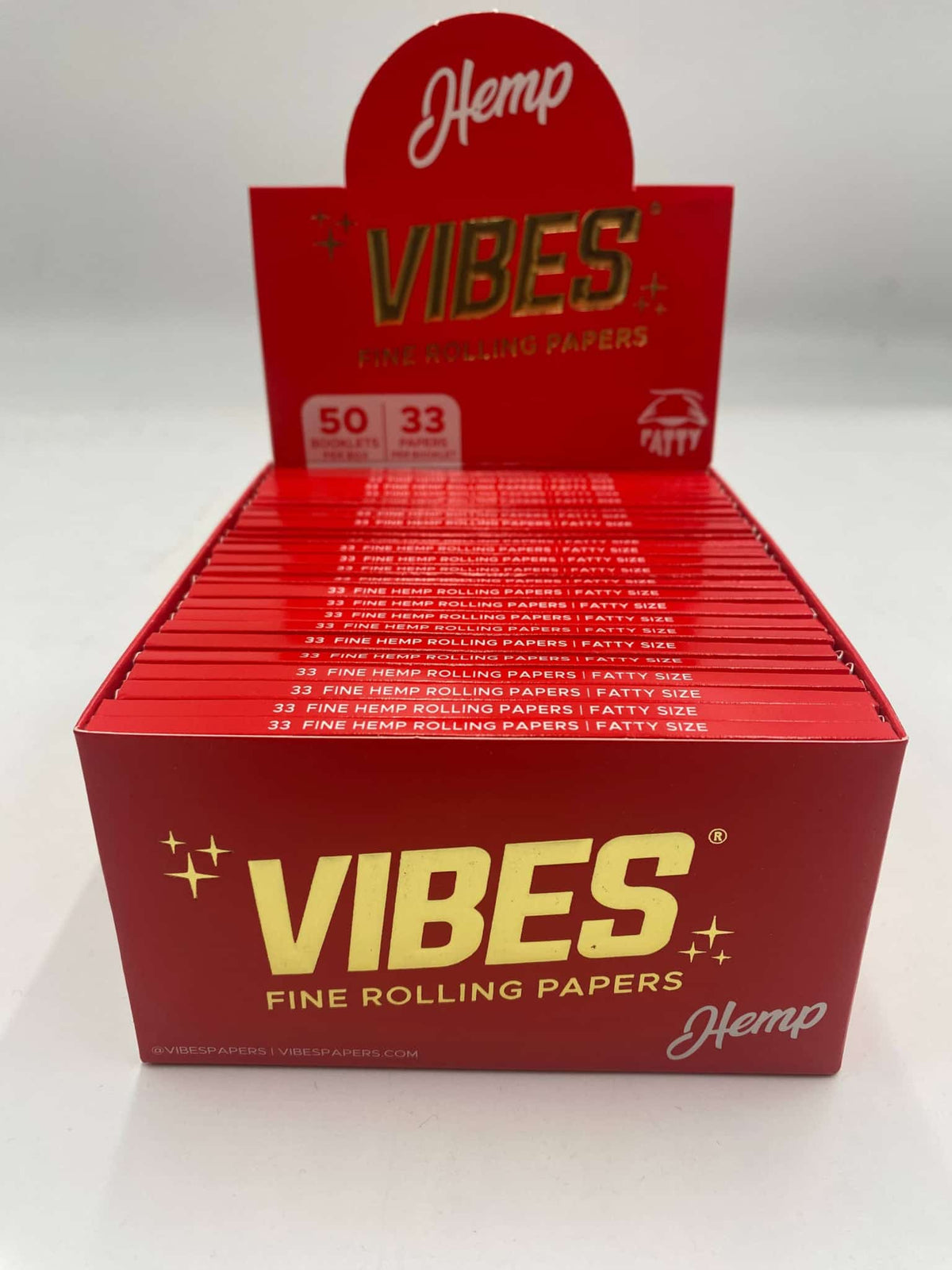 Vibes King Size Fatty Hemp Rolling Papers 50ct Box 33 LPB - Smoke Shop Wholesale. Done Right.