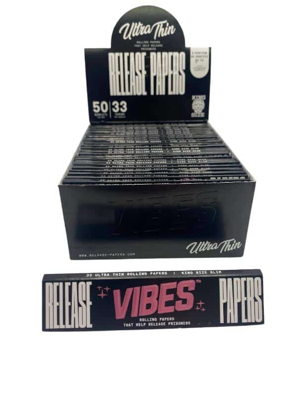 Vibes King Size Slim Ultra Thin Release Papers 50ct Box - Smoke Shop Wholesale. Done Right.