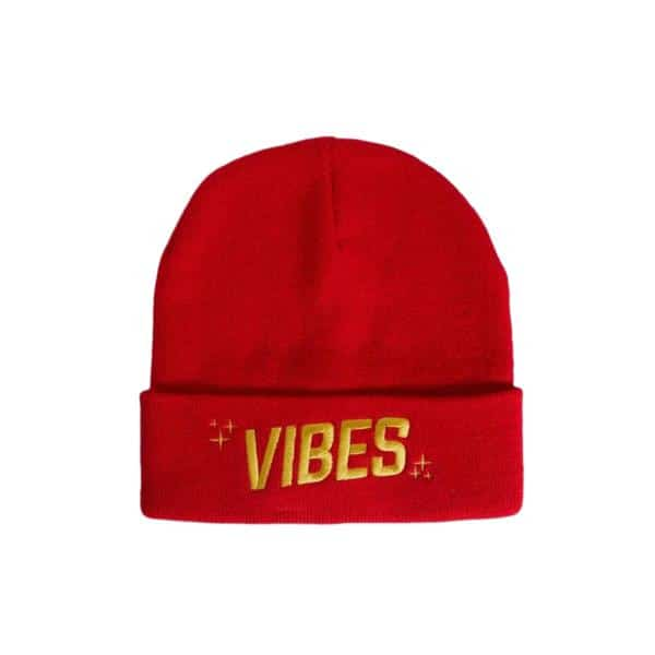 VIBES Red Beanie - Smoke Shop Wholesale. Done Right.