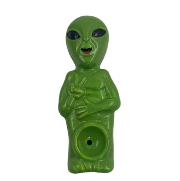 WACKY BOWLZ CERAMIC ALIEN PIPE (CLAM SHELL PACKAGING) - Smoke Shop Wholesale. Done Right.