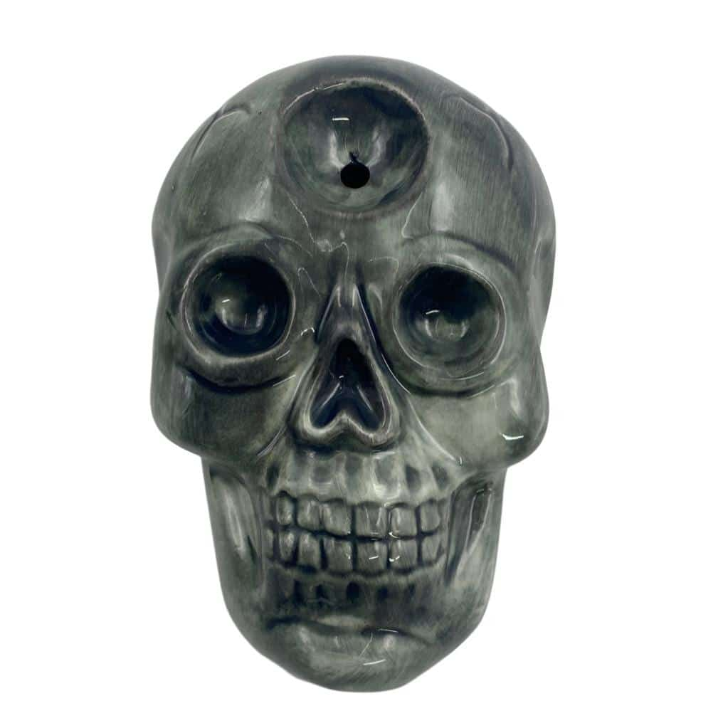 WACKY BOWLZ CERAMIC SKULL PIPE (CLAM SHELL PACKAGING) - Smoke Shop Wholesale. Done Right.