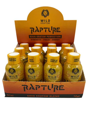 WILD KRATOM RAPTURE KAVA KRATOM SHOTS (400MG KAVA / 200MG MIT) 12 CT DISPLAY - Smoke Shop Wholesale. Done Right.