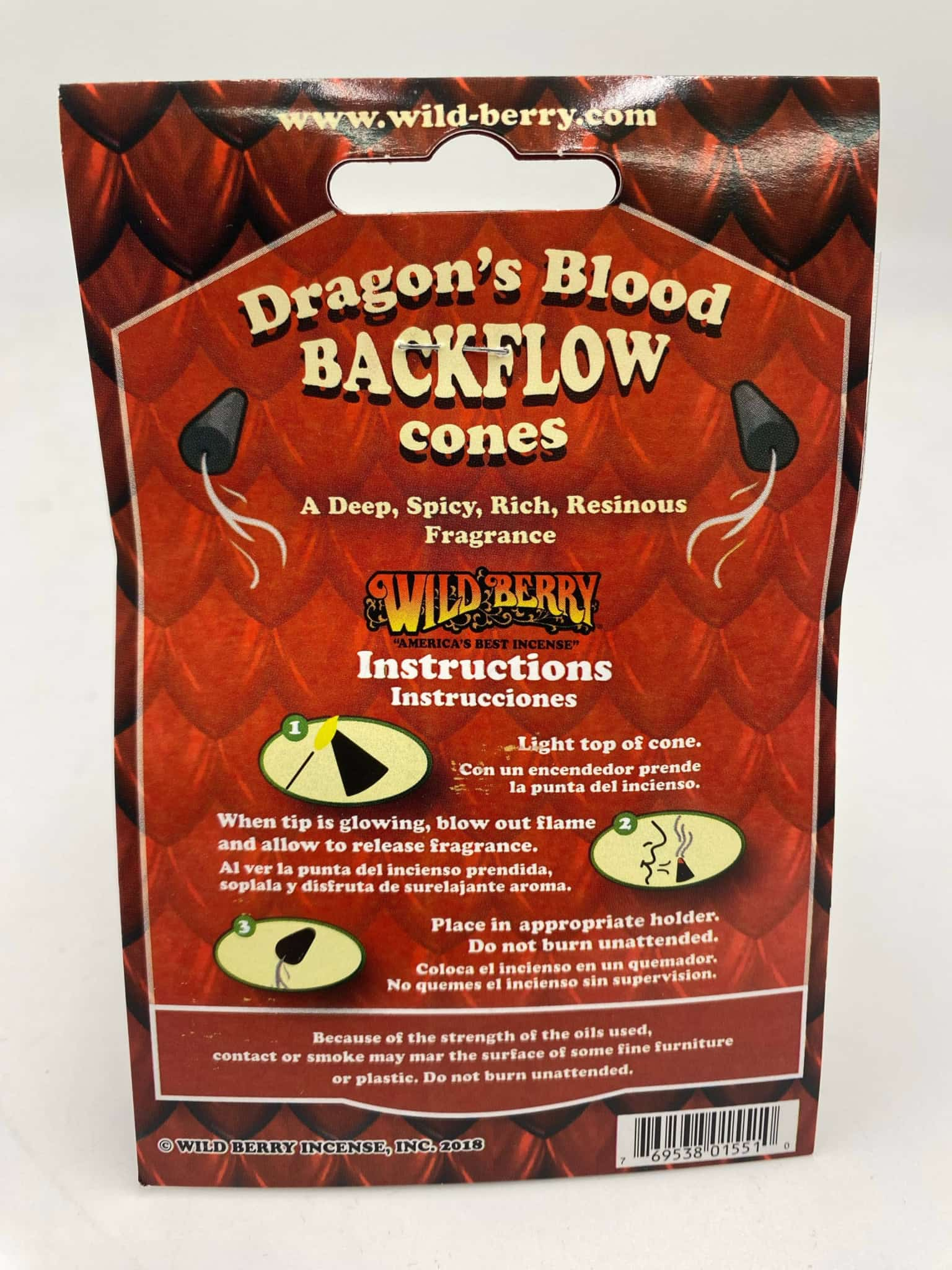 WILDBERRY BACK FLOW CONES DRAGON’S BLOOD 6 CT BAG - Smoke Shop Wholesale. Done Right.