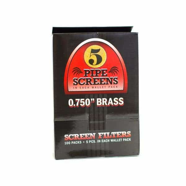 0.750 Brass Screen Filters 5pc 100ct - Smoke Shop Wholesale. Done Right.