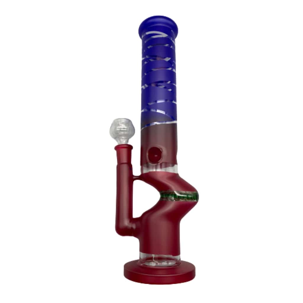 14 Colored 1-Kink with Honey Comb Perk Glass Water Pipe - Smoke Shop Wholesale. Done Right.