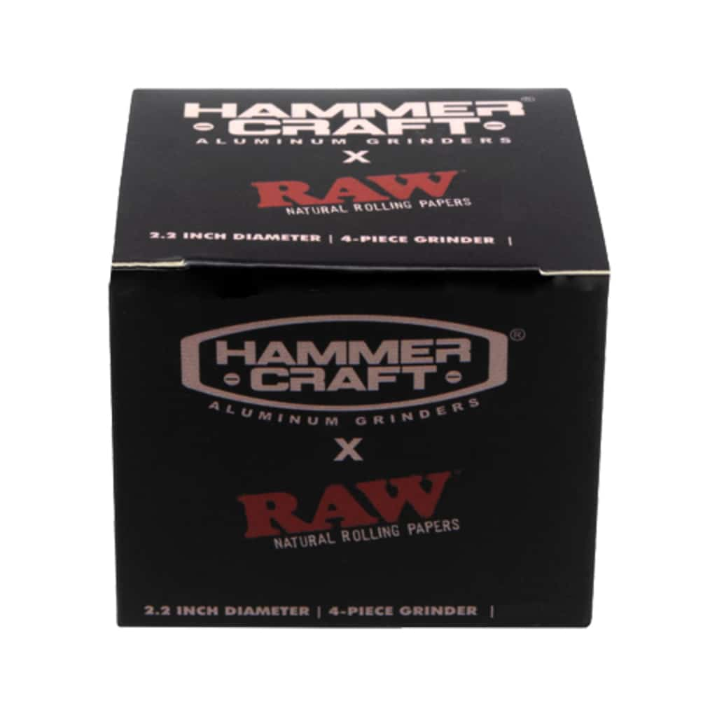 RAW x Hammercraft 4 pc 2.2’’ Red Grinder - Smoke Shop Wholesale. Done Right.